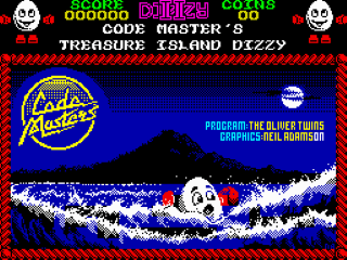 Dizzy title screen for ZX Spectrum